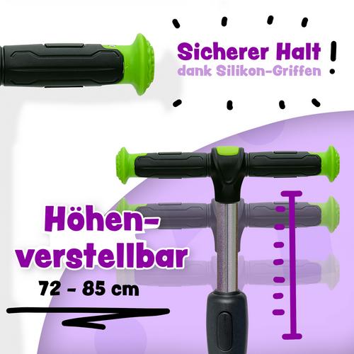 Rückansicht von Apollo Kids pro 4 Scooter grün