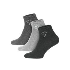 Black Snake 3 Pack Quarter Sneaker Socken Sneakersocken Anthrazit Grau Hellgrau