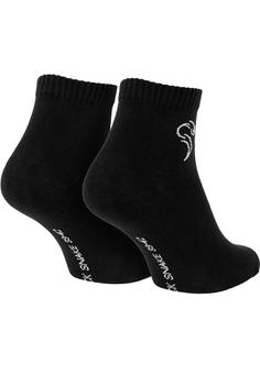 Rückansicht von Black Snake 3 Pack Quarter Sneaker Socken Sneakersocken Schwarz