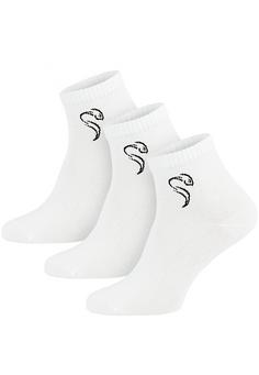 Black Snake 3 Pack Quarter Sneaker Socken Sneakersocken Weiß