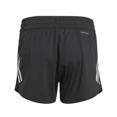 Rückansicht von adidas AEROREADY 3-Streifen Knit Shorts Funktionsshorts Kinder Black / Grey Four / White