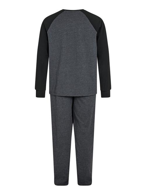 Rückansicht von CR7 Cristiano Ronaldo Pyjama Anniversary Edition Trainingsanzug Herren Grey