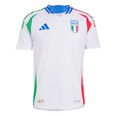 adidas Italien 2024 Auswärtstrikot Authentic Fußballtrikot Herren White