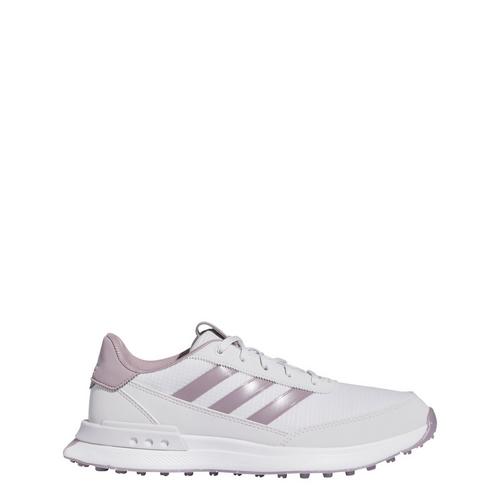 Rückansicht von adidas Women's S2G Spikeless 24 Golfschuh Multifunktionsschuhe Damen Dash Grey / Preloved Fig / Silver Metallic