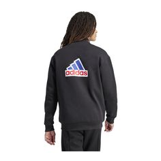 Rückansicht von adidas Future Icons Badge of Sport Sweatshirt Sweatjacke Herren schwarz