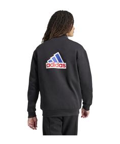 Rückansicht von adidas Future Icons Badge of Sport Sweatshirt Sweatjacke Herren schwarz