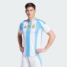 Rückansicht von adidas Argentinien 2024 Heimtrikot Authentic Fußballtrikot Herren White / Blue Burst