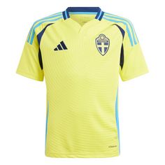 adidas Schweden 24 Heimtrikot Fußballtrikot Kinder Bright Yellow