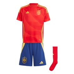 adidas Spanien 24 Junior-Heimausrüstung Fußballtrikot Kinder Better Scarlet