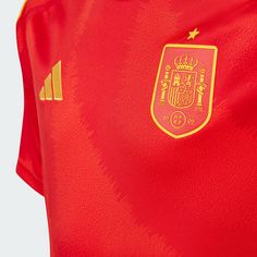 Rückansicht von adidas Spanien 24 Junior-Heimausrüstung Fußballtrikot Kinder Better Scarlet