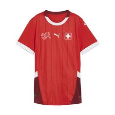 PUMA Schweiz Trikot Home EM 2024 Damen Fußballtrikot Damen rotrot