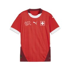 PUMA Schweiz Trikot Home EM 2024 Kids Fußballtrikot Kinder rotrot