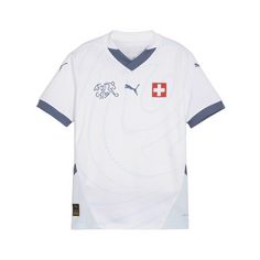 PUMA Schweiz Trikot Away EM 2024 Kids Fußballtrikot Kinder weissblau
