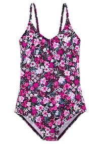 Buffalo Badeanzug Badeanzug Damen - schwarz bedruckt