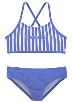Bench Bustier-Bikini Bikini Set Damen blau gestreift