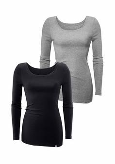 Bench Langarmshirt Langarmshirt Damen schwarz grau