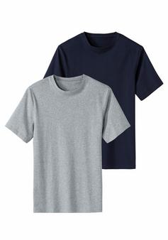 Bench T-Shirt T-Shirt Herren grau-meliert, navy