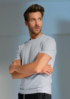 Rückansicht von Bench T-Shirt T-Shirt Herren grau navy