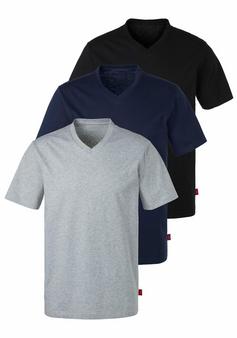 S.OLIVER V-Shirt V-Shirt Herren grau-meliert, navy, schwarz
