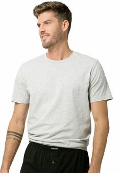 Rückansicht von BRUNO BANANI T-Shirt T-Shirt Herren schwarz, grau-meliert, weiß