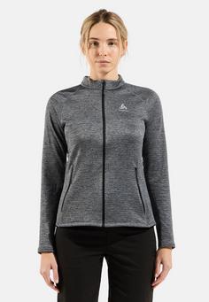 Rückansicht von Odlo TENCIA Fleecejacke Damen dark grey melange(10734)