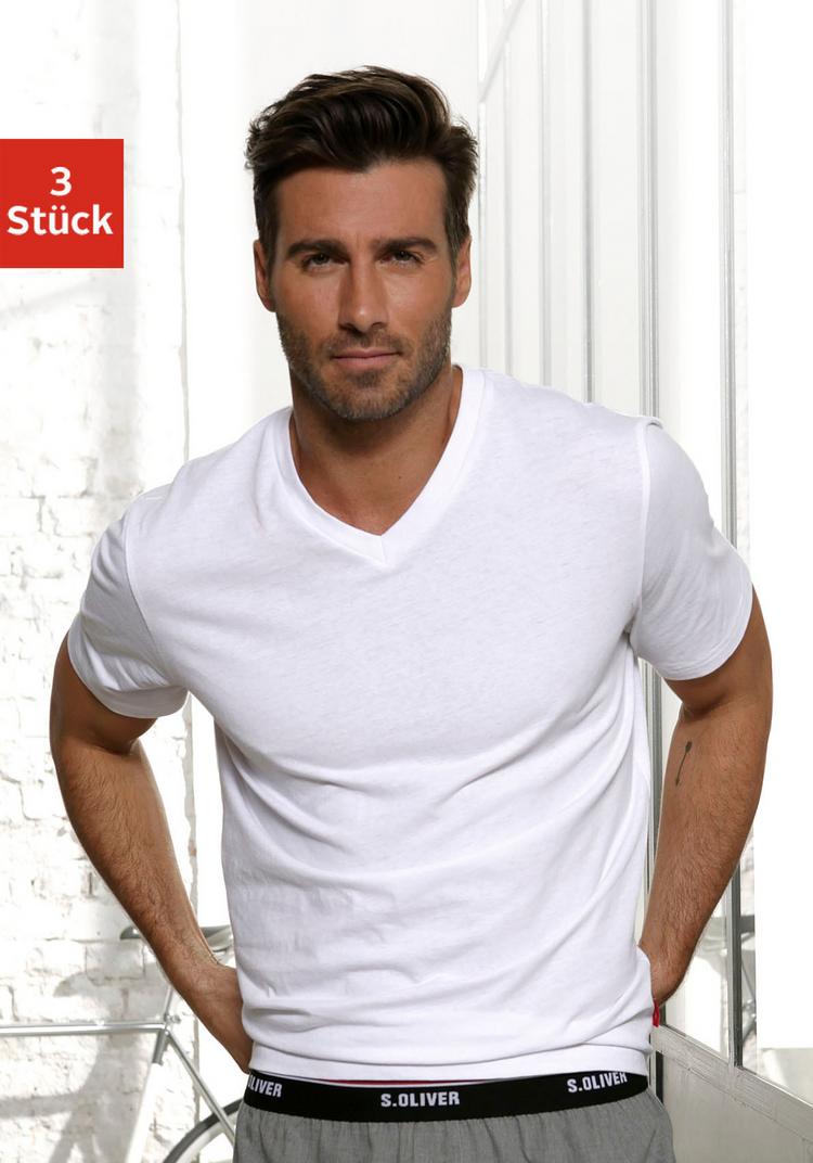 S.OLIVER S.OLIVER T-Shirt T-Shirt Herren - wei&szlig; - 0 | SportScheck