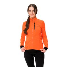 Rückansicht von VAUDE Women's Posta Softshell Jacket Outdoorjacke Damen neon orange