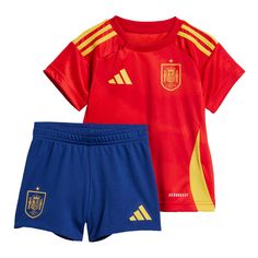 adidas Spanien 24 Mini-Heimausrüstung Fußballtrikot Kinder Better Scarlet