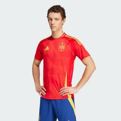 Rückansicht von adidas Spanien 2024 Heimtrikot Authentic Fußballtrikot Herren Better Scarlet