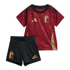 adidas Belgien 24 Mini-Heimausrüstung Fußballtrikot Kinder Team Coll Burgundy 2 / Black