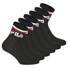 FILA Socken Crew Socken Schwarz