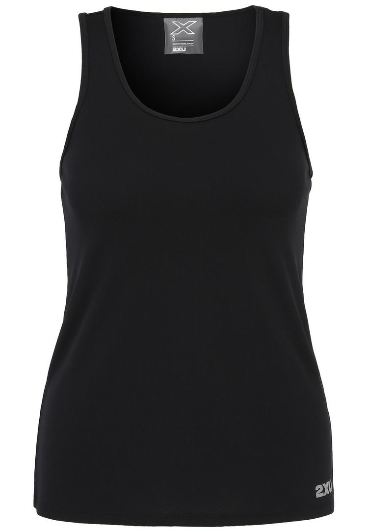 2XU 2XU Aero Singlet Funktionsshirt Damen - black-silver reflective - 0 | SportScheck