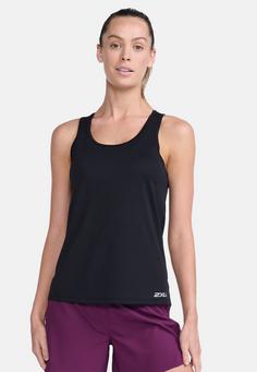 Rückansicht von 2XU Aero Singlet Funktionsshirt Damen black-silver reflective