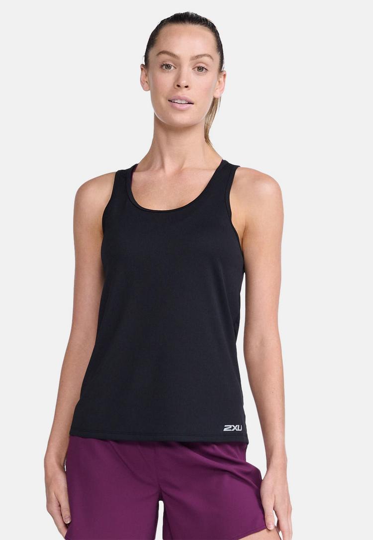 2XU 2XU Aero Singlet Funktionsshirt Damen - black-silver reflective - 0 | SportScheck