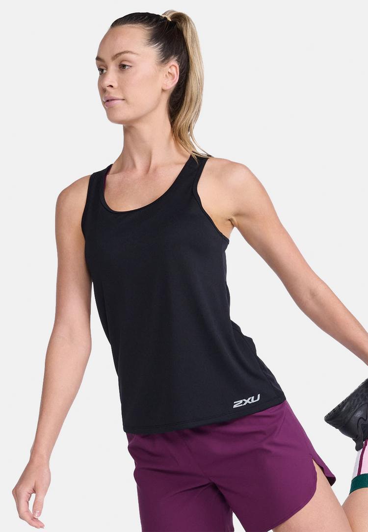 2XU 2XU Aero Singlet Funktionsshirt Damen - black-silver reflective - 1 | SportScheck