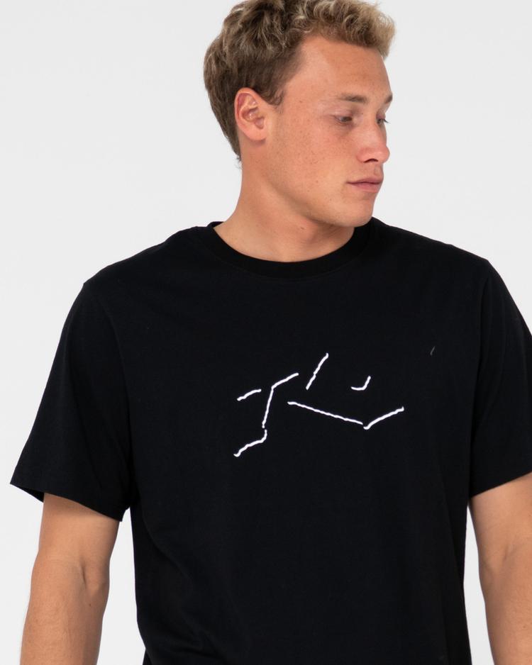 RUSTY RUSTY SHADOW R SHORT SLEEVE TEE T-Shirt Herren - Black - 2 | SportScheck