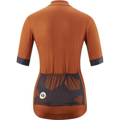 Rückansicht von Gonso Piana Fahrradtrikot Damen Orange501