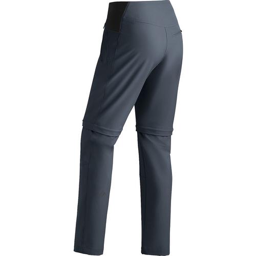 Rückansicht von Maier Sports Latit Zip Vario Trekkinghose Damen Dunkelgrau035