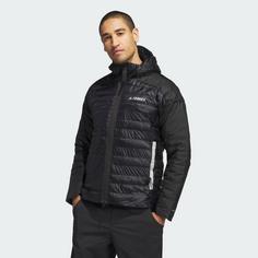 Rückansicht von adidas TERREX MYSHELTER Hooded Daunenjacke Outdoorjacke Herren Black