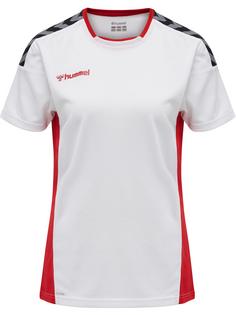 hummel hmlAUTHENTIC POLY JERSEY WOMAN S/S Funktionsshirt Damen WHITE/TRUE RED