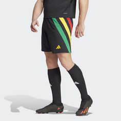 Rückansicht von adidas Fortore23 Fußballshorts Herren black-team colleg red-team yellow-team green