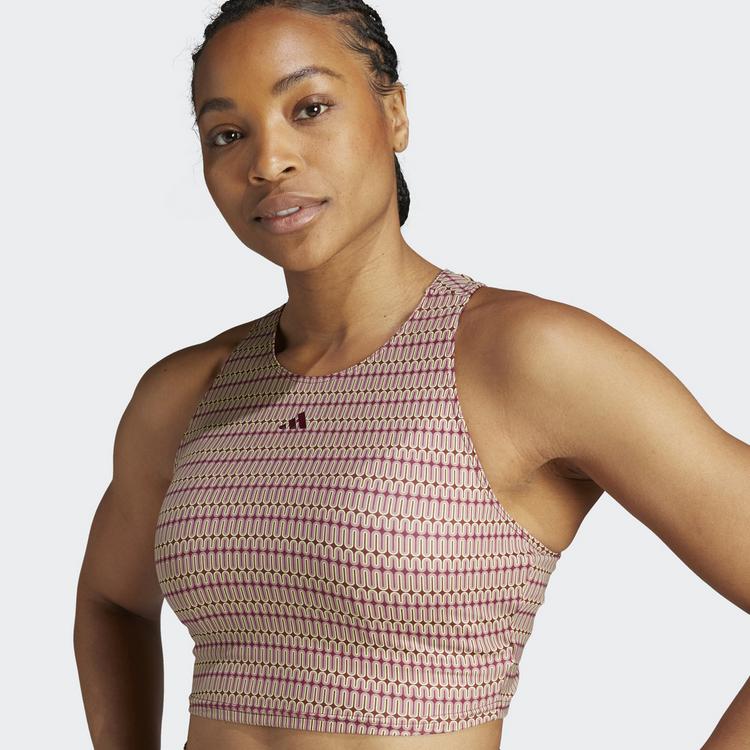 adidas adidas YOGA STUDIO Croptop Damen - shadow red-wonder orchid - 0 | SportScheck