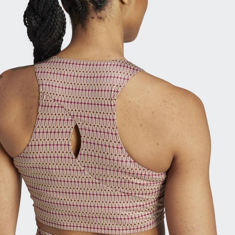 adidas adidas YOGA STUDIO Croptop Damen - shadow red-wonder orchid - 1 | SportScheck