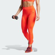 Rückansicht von adidas OPME POWER 7/8-Tights Damen bright red