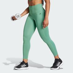 Rückansicht von adidas Optime Power 7/8-Tights Damen prlogr