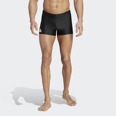 Rückansicht von adidas Kastenbadehose Herren black-white