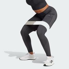 Rückansicht von adidas SEAMLESS BRANDED 7/8-Tights Damen black