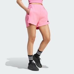 Rückansicht von adidas Z.N.E Funktionsshorts Damen pink fusion