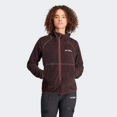 Rückansicht von adidas TECHROCK Fleecejacke Damen shabrn