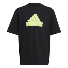 adidas LOGO T-Shirt Kinder black-pulse lime